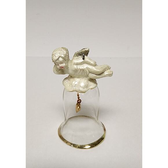 Vintage Christmas Angel Glass Bell Tree Ornament - Picture 1 of 8